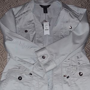 NWT White House Black Market Gray Jacket Top